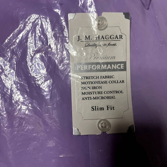 Premium Lavender Men's Button-up (J.M. Haggar, Size 17-17 1/2 -- 34/35) - Picture 2 of 4